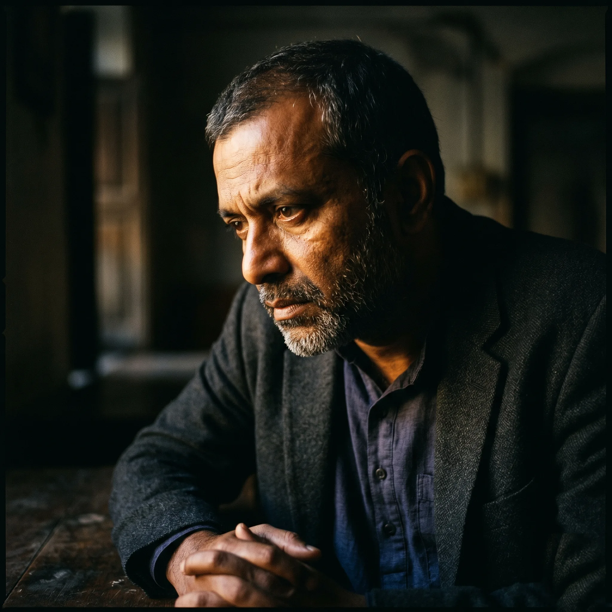 L'aveu du mépris — visage dans l'ombre et la lumière