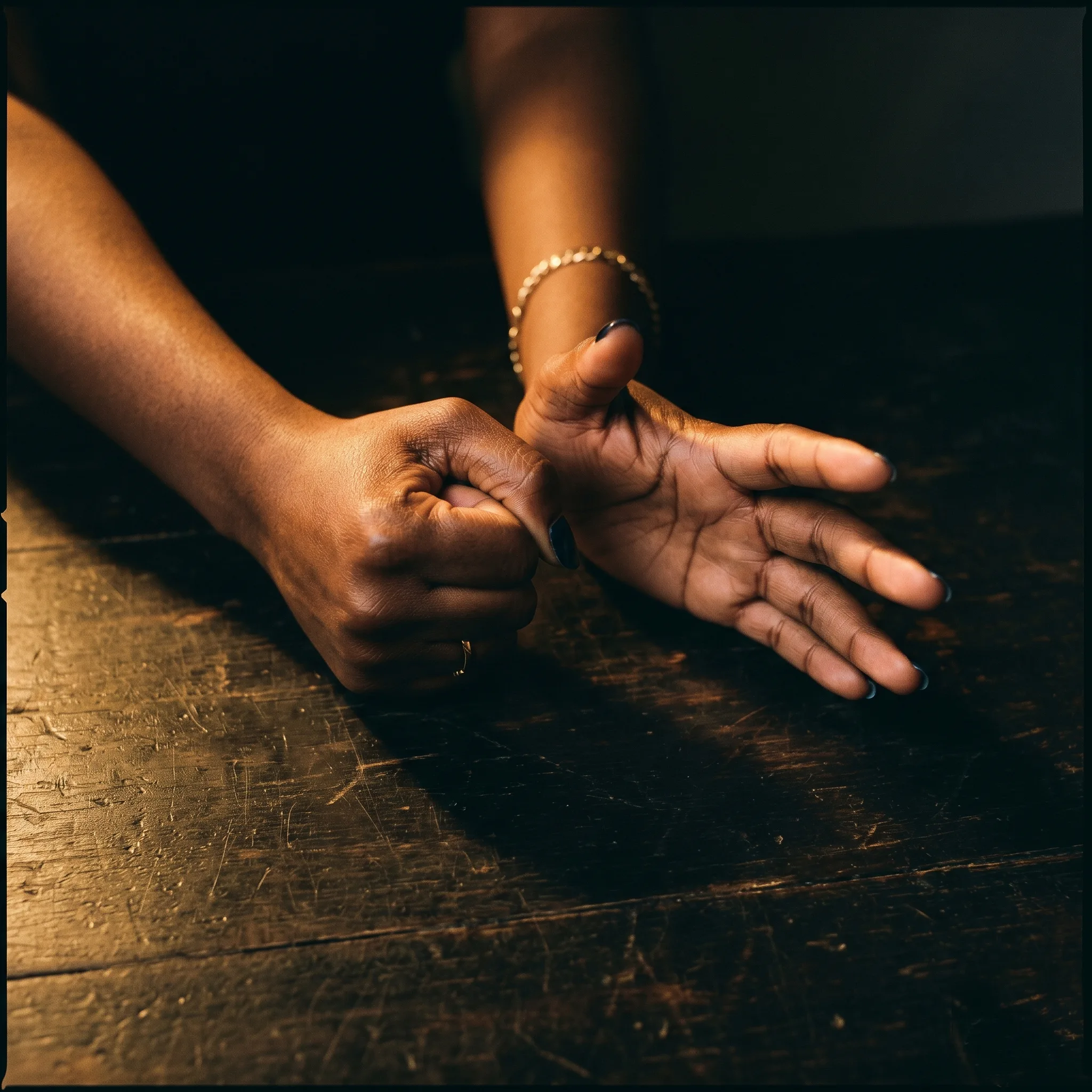 Digérer ou rejeter — deux mains, l'une qui écrase, l'autre qui repousse